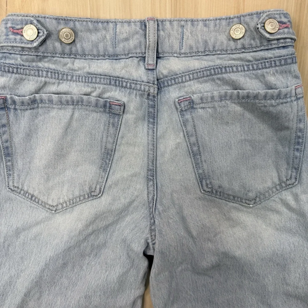 Hollister Low Rise Baggy Jeans Women's Size 23 Short Faded Blue Wide Leg Pants